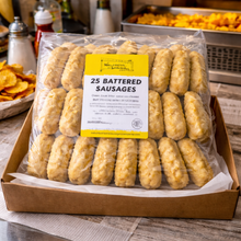 Load image into Gallery viewer, Battered Sausages x 25
