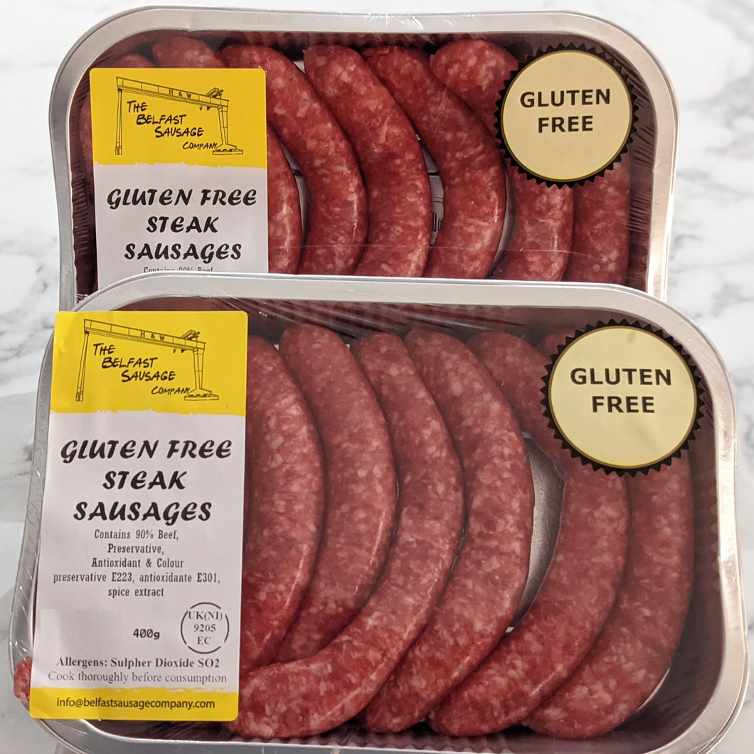 Gluten Free Steak Sausages 400g